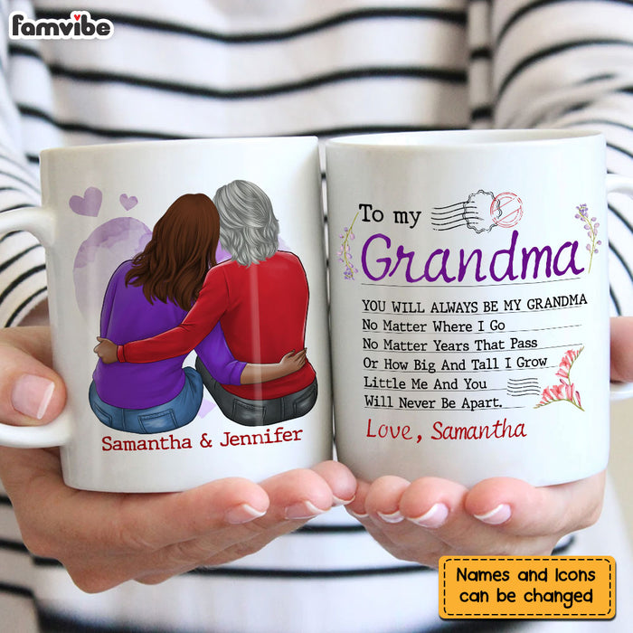 Personalized To My Grandma No Matter Where I Go Mug 23349 1
