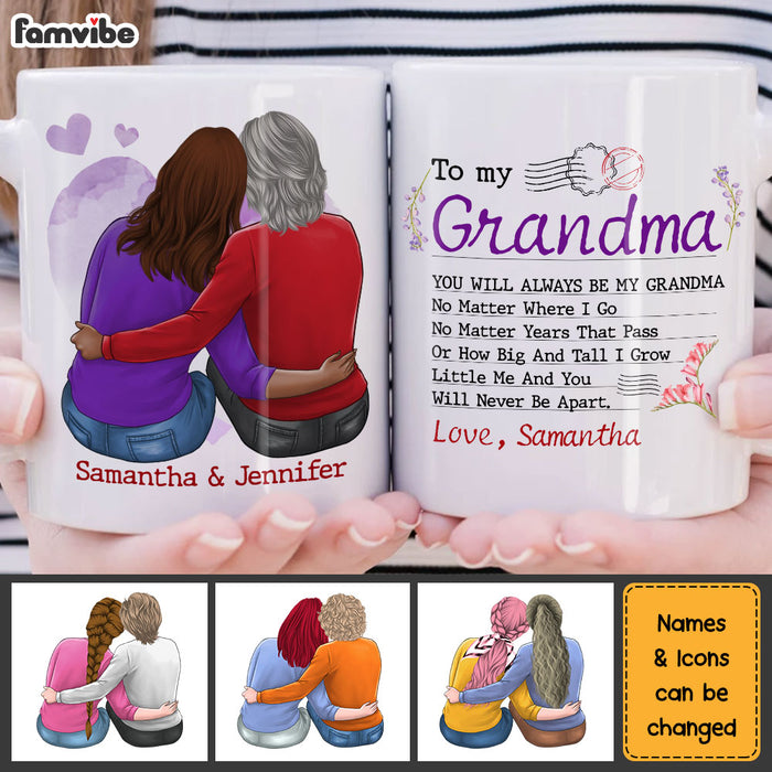 Personalized To My Grandma No Matter Where I Go Mug 23349 1