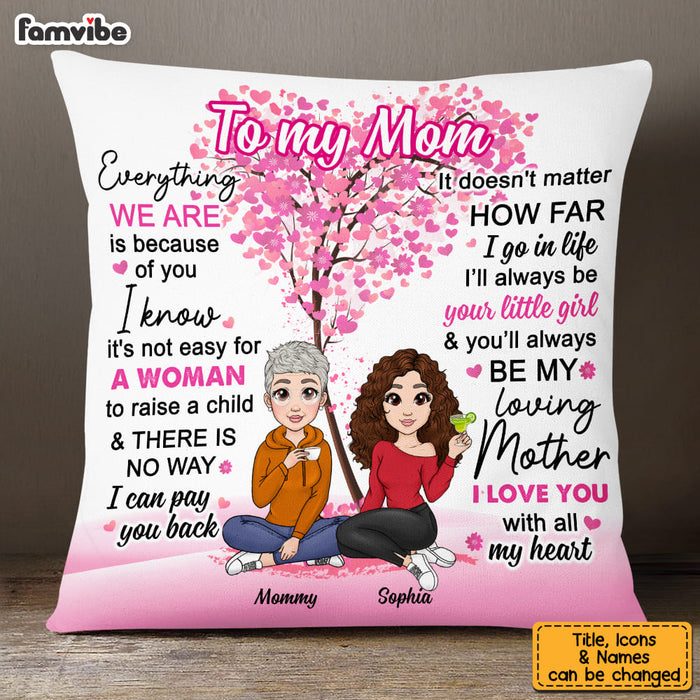 Personalized Gift For Mom From Little Girl Pillow 23350 1