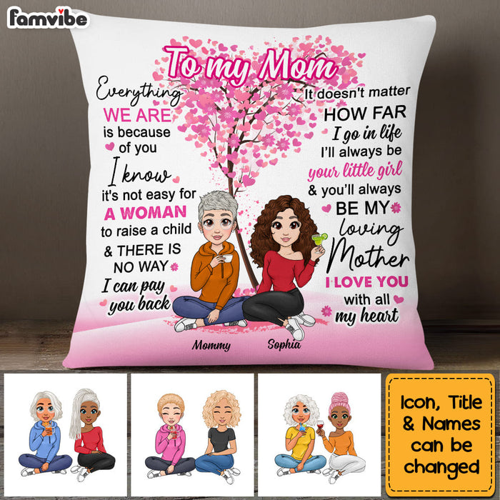 Personalized Gift For Mom From Little Girl Pillow 23350 1