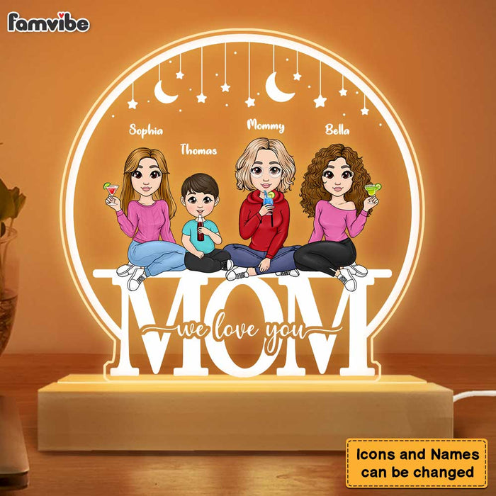 Personalized Mom We Love You Plaque LED Lamp Night Light 23355 1