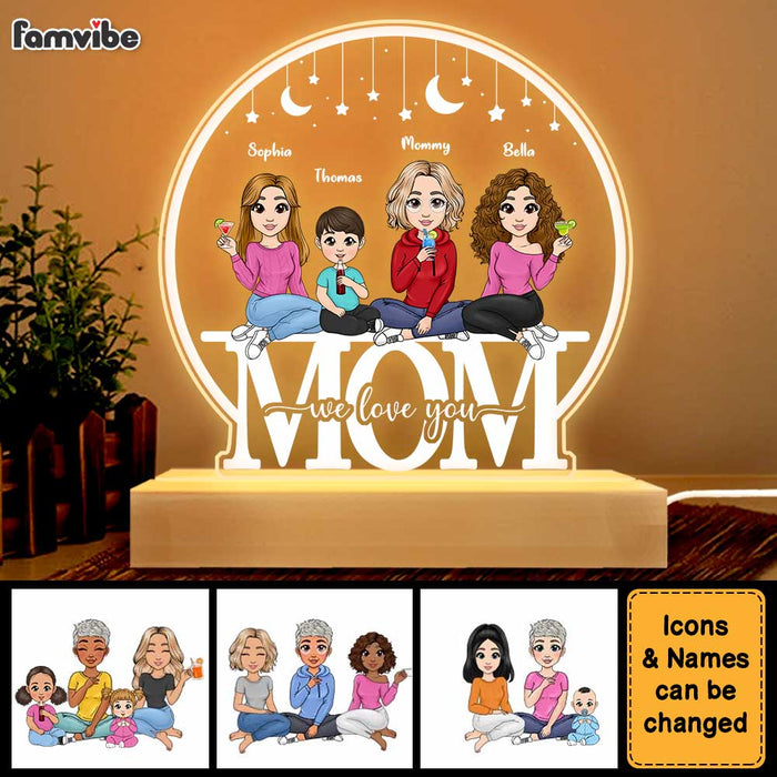 Personalized Mom We Love You Plaque LED Lamp Night Light 23355 1