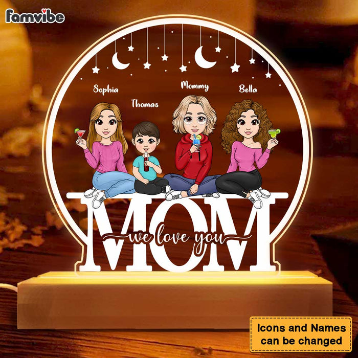 Personalized Mom We Love You Plaque LED Lamp Night Light 23355 1