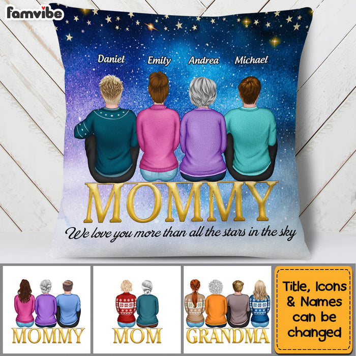 Personalized Mom Grandma We Love You Pillow 23356 1