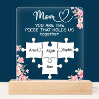 Personalized Gift for Mom You Are The Piece Plaque LED Lamp Night Light 23364 thumb 1