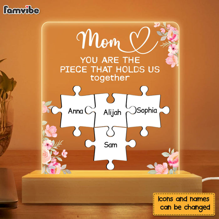 Personalized Gift for Mom You Are The Piece Plaque LED Lamp Night Light 23364 1