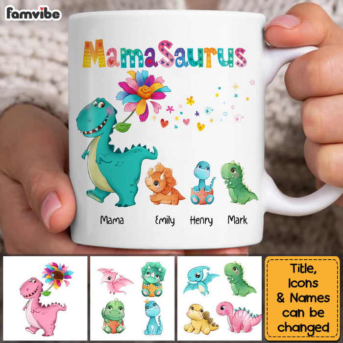 Personalized Mamasaurus And Kids Coffee Mug, Mimisaurus Mug, Dinosaur Lover  Gifts, Mother's Day Mug - Mugs, Facebook Marketplace