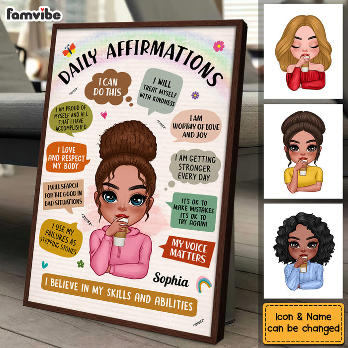 Personalized Gift For Daughter Daily Affirmations Poster 22898 1