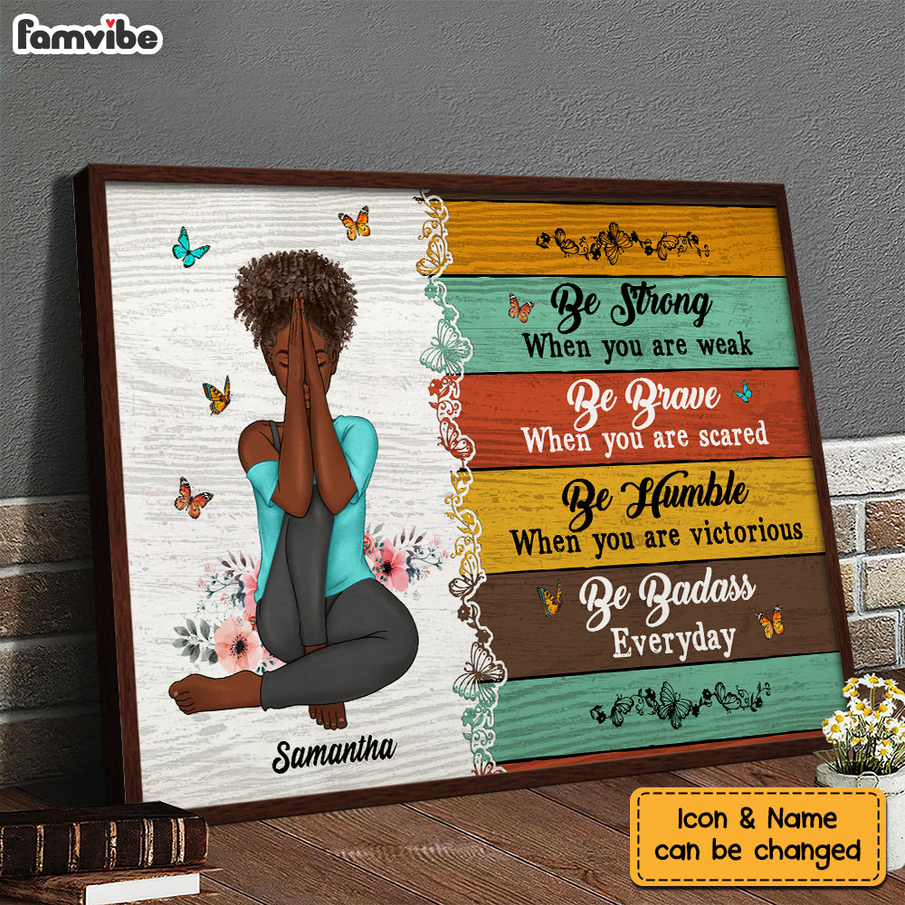Personalized  Gift For Daughter Be Strong Poster 23368 Primary Mockup