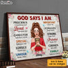Personalized God Says I Am Girl With Cross Poster 23369 1
