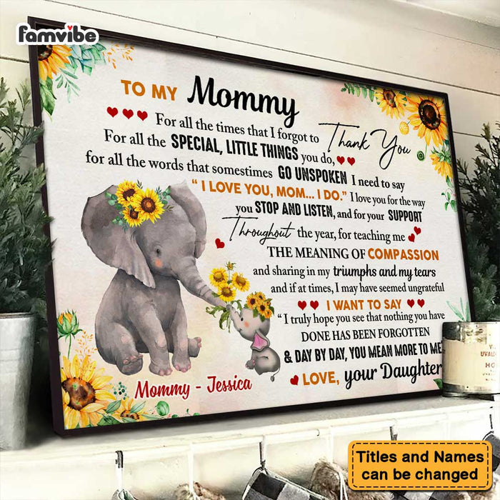 Personalized To My Mom I Love You Poster 23372 1