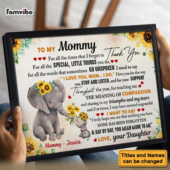 Personalized To My Mom I Love You Poster 23372 1