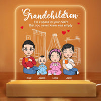 Personalized Grandkids Fill A Space In Your Grandma Heart Plaque LED Lamp Night Light 23382 thumb 1