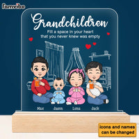 Personalized Grandkids Fill A Space In Your Grandma Heart Plaque LED Lamp Night Light 23382 thumb 1