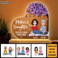 Personalized Mother & Daughter Forever Linked Together Plaque LED Lamp Night Light 23389 thumb 1