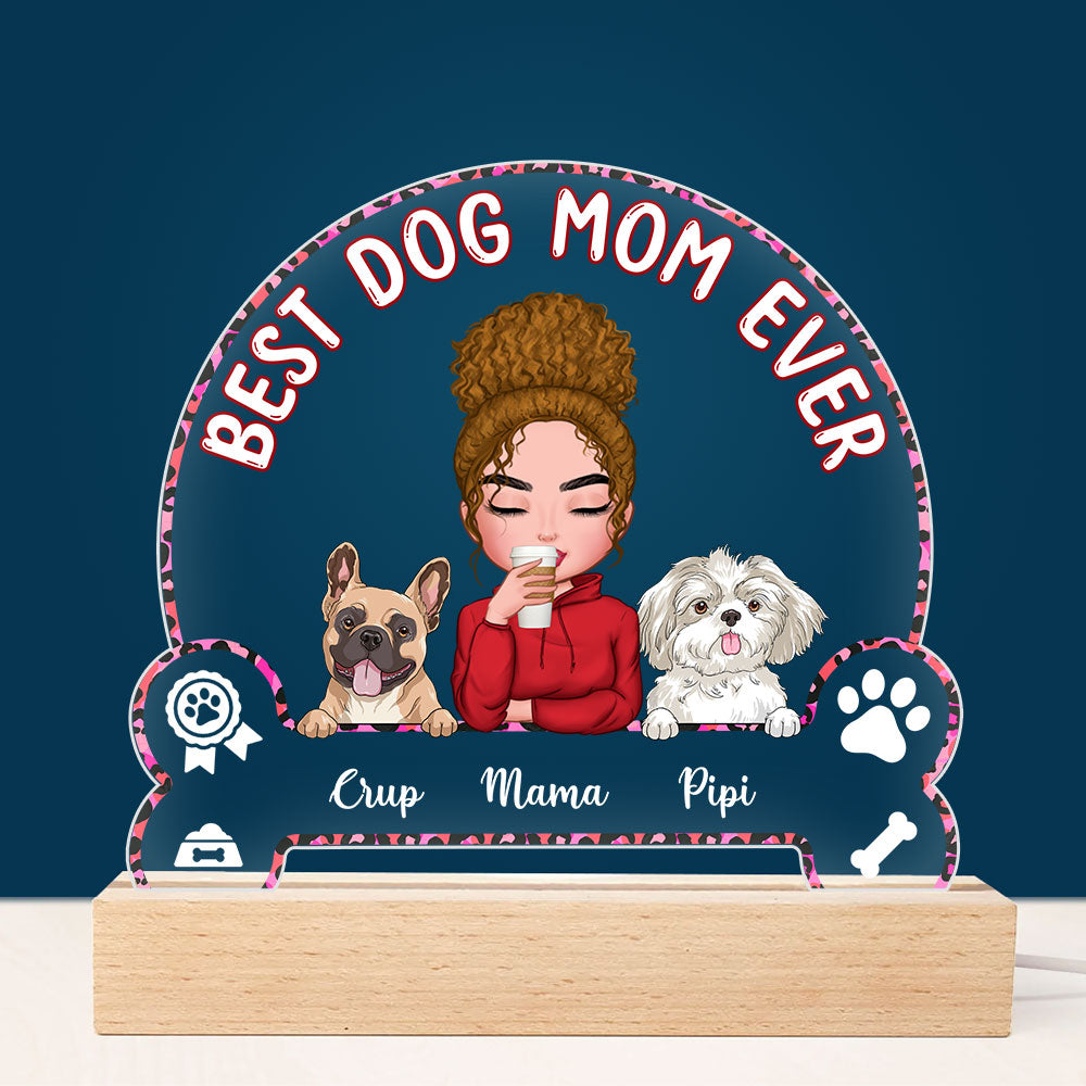 Personalized Dog Mom Gifts Tagged Portrait Card - Famvibe