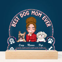 Personalized Gift for Dog Mom Plaque LED Lamp Night Light 23390 thumb 1