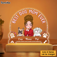 Personalized Gift for Dog Mom Plaque LED Lamp Night Light 23390 thumb 1
