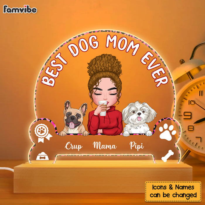 Personalized Gift for Dog Mom Plaque LED Lamp Night Light 23390 1