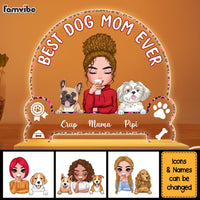 Personalized Gift for Dog Mom Plaque LED Lamp Night Light 23390 thumb 1