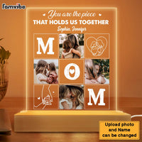 Personalized Mom You Are The Piece Plaque LED Lamp Night Light 23392 thumb 1