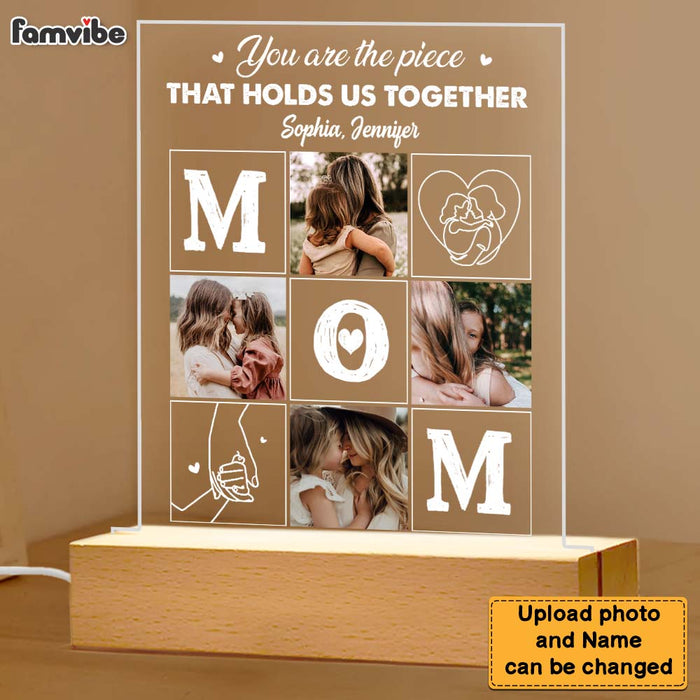 Personalized Mom You Are The Piece Plaque LED Lamp Night Light 23392 1