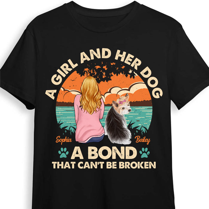 Personalized Gift A Girl And Her Dog Shirt - Hoodie - Sweatshirt 23393 1