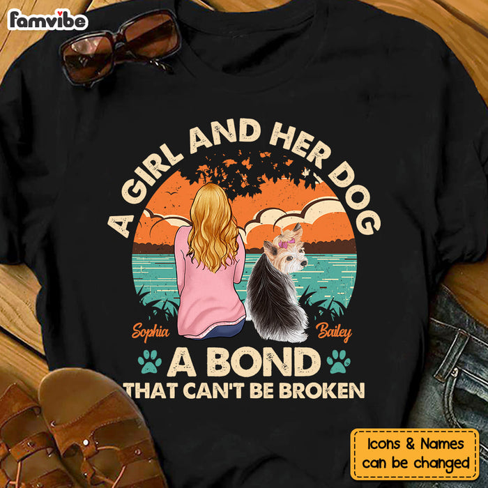 Personalized Gift A Girl And Her Dog Shirt - Hoodie - Sweatshirt 23393 1