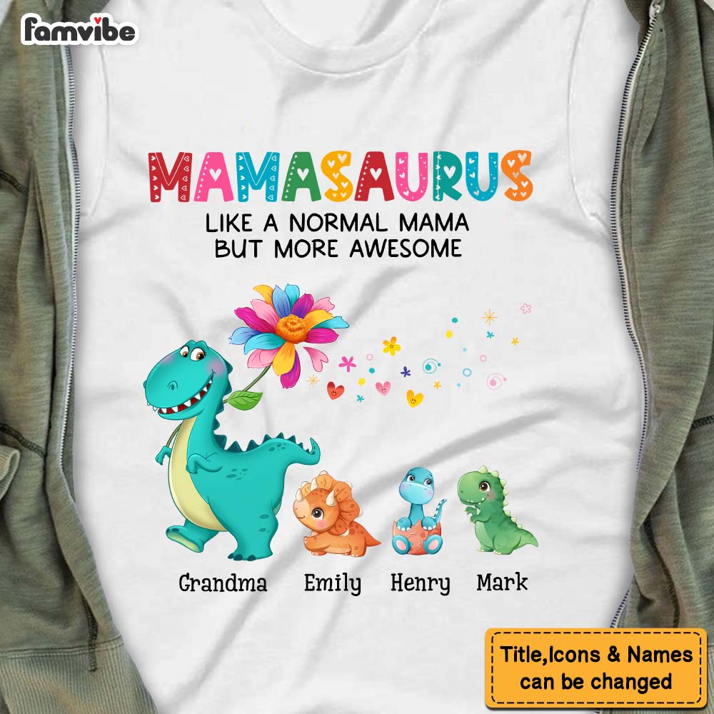 Personalized Gift Mamasaurus Shirt 23398 Primary Mockup