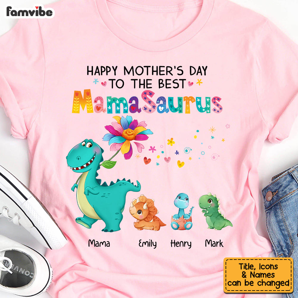Personalized Gift Mamasaurus Shirt 23399 Primary Mockup