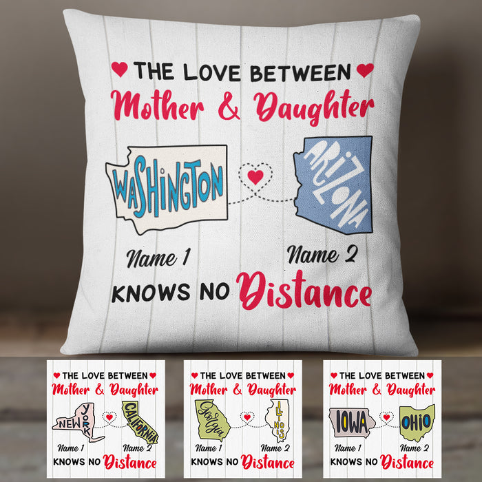 Personalized Love Between Long Distance  Pillow SB2438 30O47 (Insert Included) 1