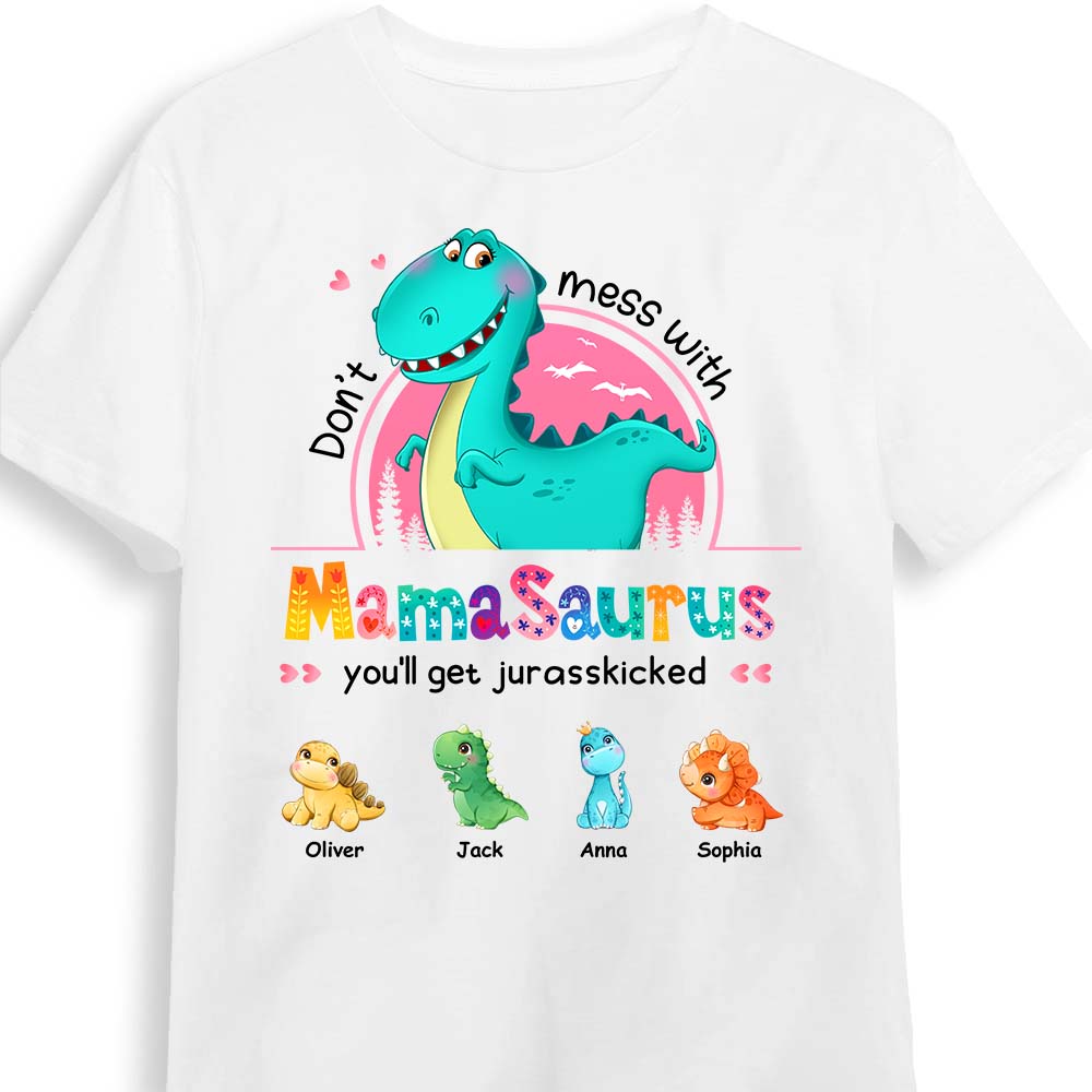 Personalized Gift Mamasaurus Shirt 23405 Primary Mockup