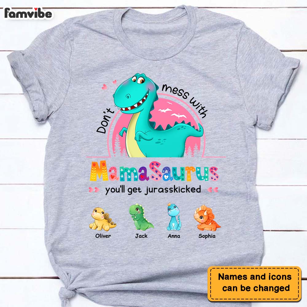 Personalized Gift Mamasaurus Shirt 23405 Primary Mockup
