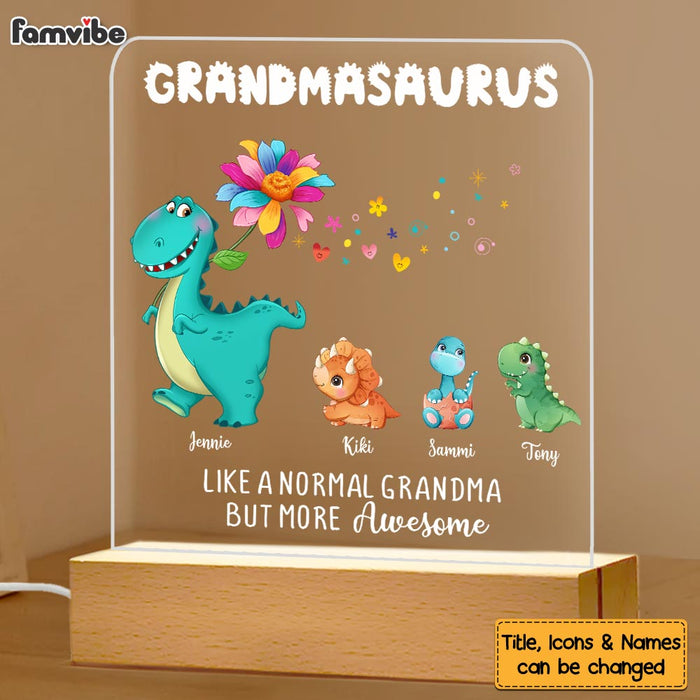 Personalized Grandmasaurus Awesome Plaque LED Lamp Night Light 23406 1
