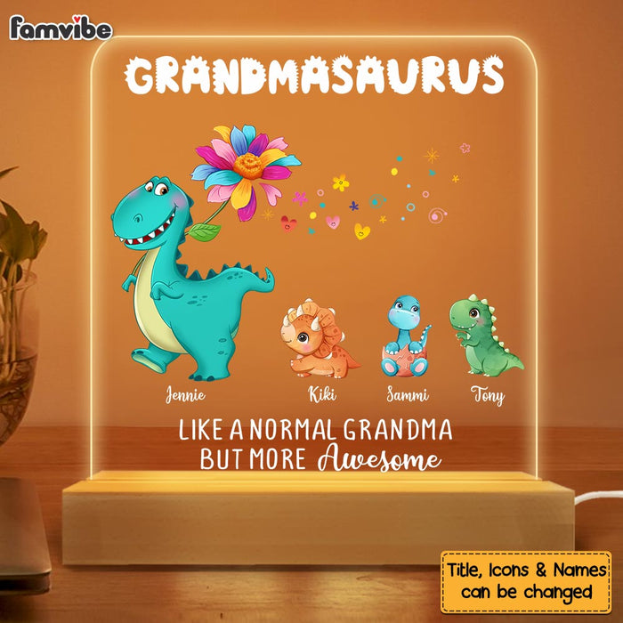 Personalized Grandmasaurus Awesome Plaque LED Lamp Night Light 23406 1