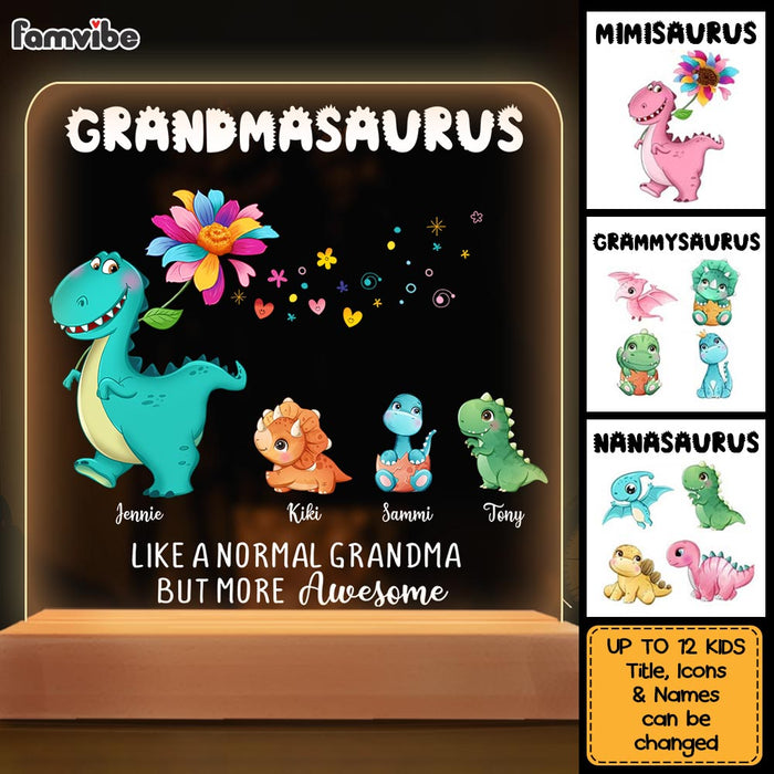 Personalized Grandmasaurus Awesome Plaque LED Lamp Night Light 23406 1
