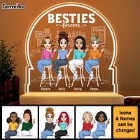 Personalized Gift Friends Forver Plaque LED Lamp Night Light 23409 thumb 1