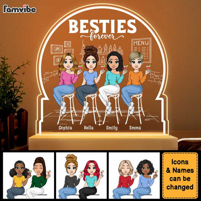 Personalized Gift Friends Forver Plaque LED Lamp Night Light 23409 1