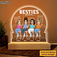 Personalized Gift Friends Forver Plaque LED Lamp Night Light 23409 thumb 1
