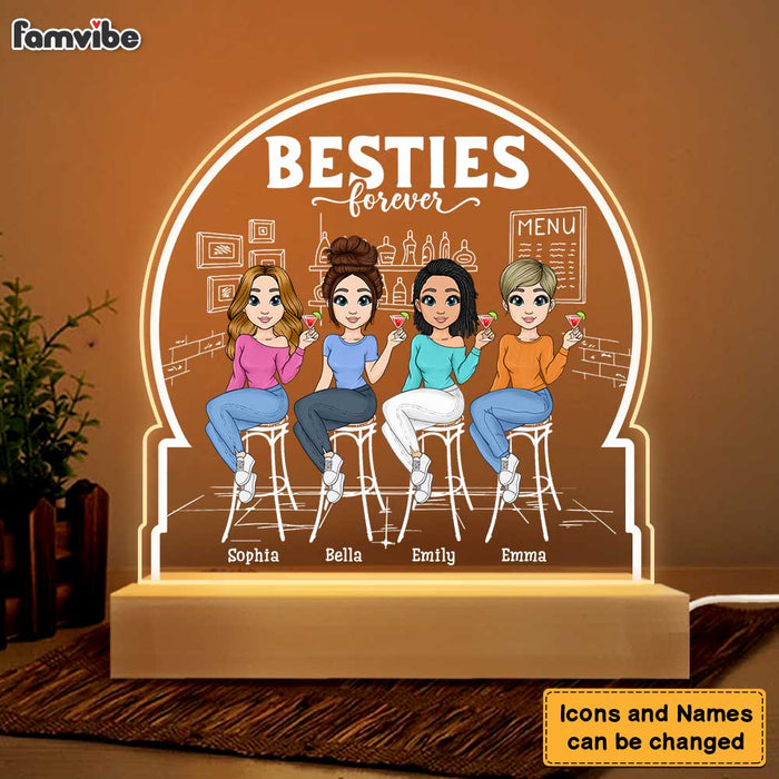 Personalized Gift Friends Forver Plaque LED Lamp Night Light 23409 1
