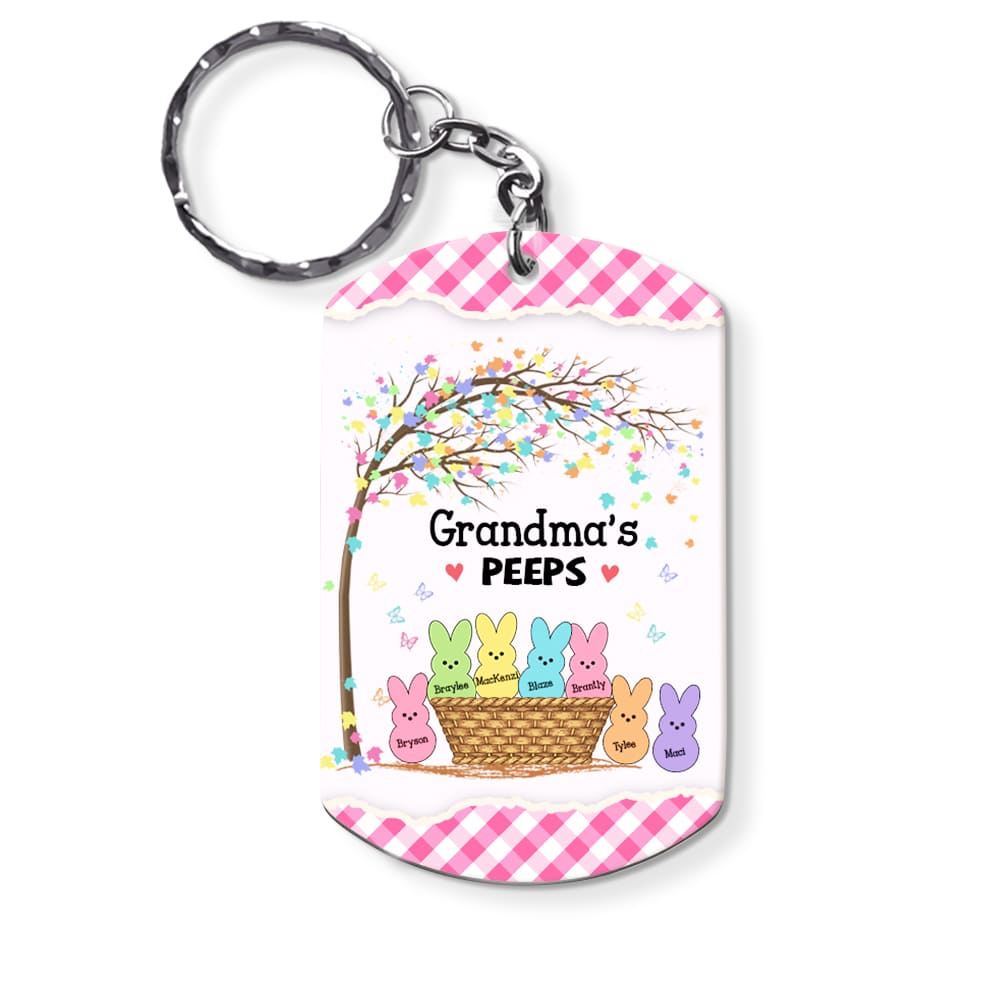 Personalized Gift Grandma Bunny Easter Aluminum Keychain 23411 Primary Mockup
