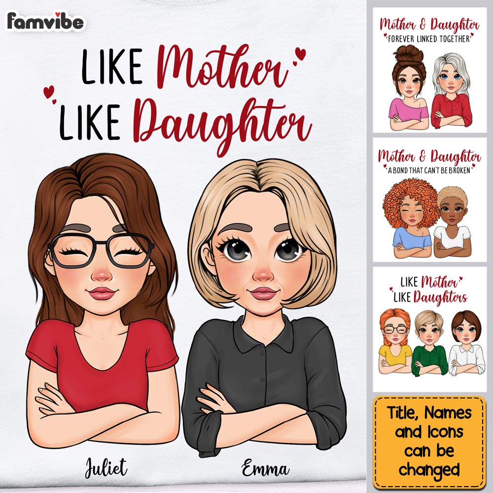 Personalized Like Mother Like Daughter Shirt 23412 Primary Mockup