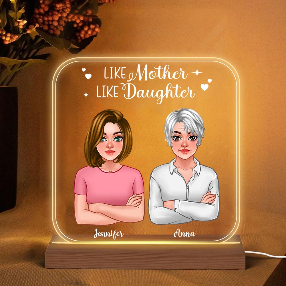 Personalized Like Mother Like Daughter Plaque LED Lamp Night Light 23416 Primary Mockup