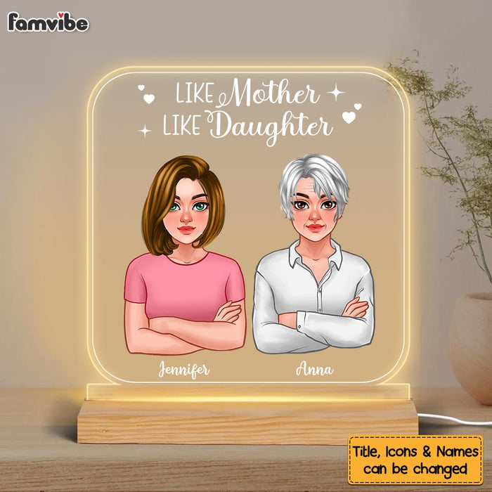 Personalized Like Mother Like Daughter Plaque LED Lamp Night Light 23416 1