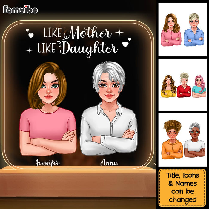 Personalized Like Mother Like Daughter Plaque LED Lamp Night Light 23416 1