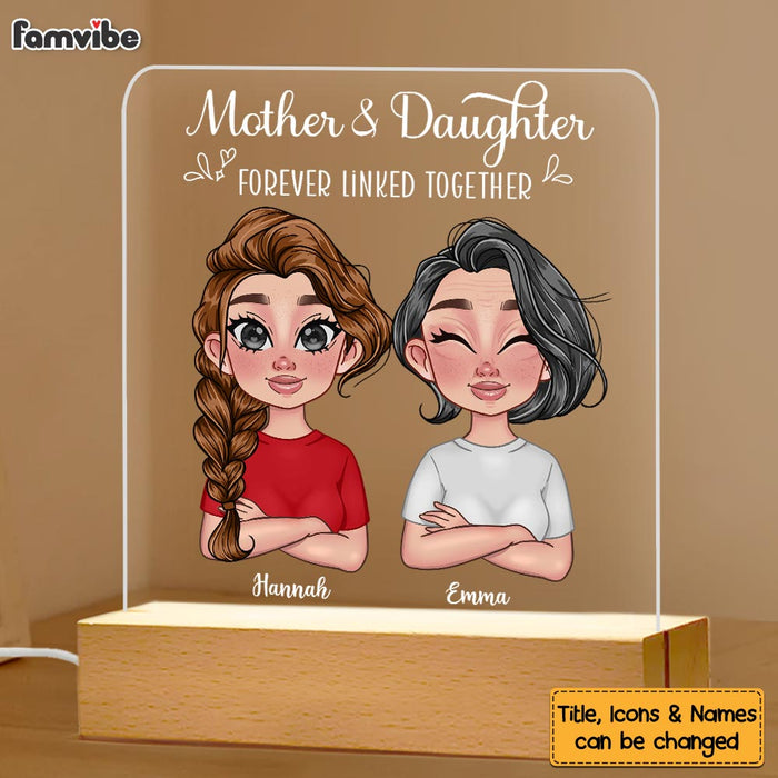 Personalized Mother And Daughter Plaque LED Lamp Night Light 23421 1