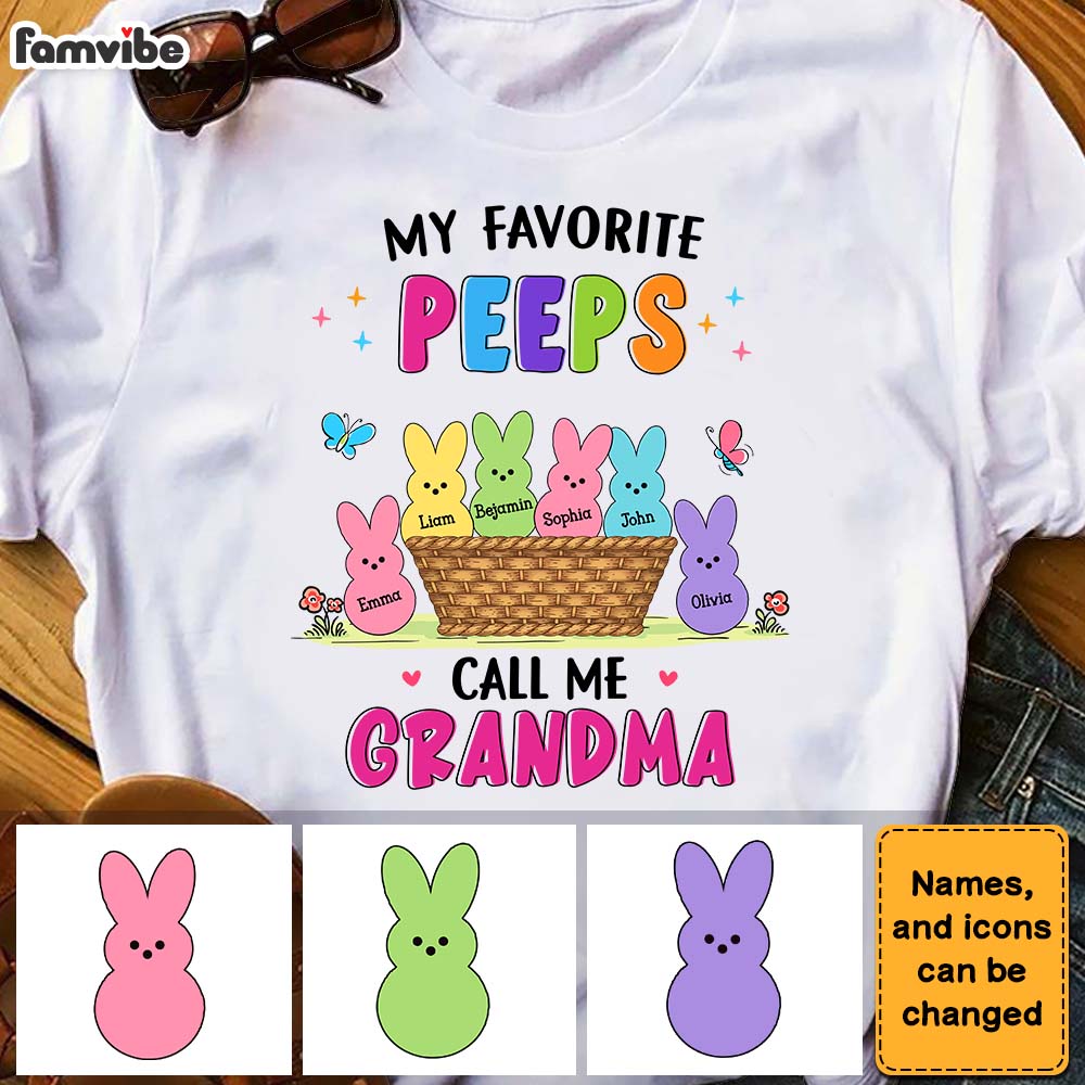 Personalized Grandma Favorite Peeps Easter Shirt 23424 Primary Mockup