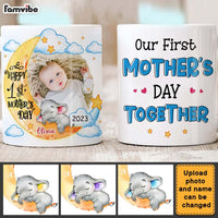 Personalized First Mother's Day Elephant Photo Mug 23435 thumb 1
