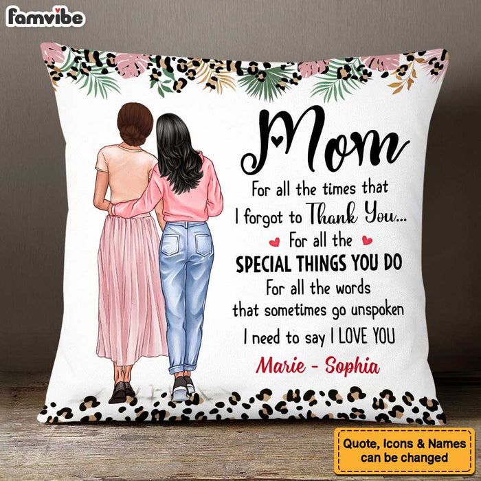 Personalized Gift For Mom No Matter Where Pillow 23443 1
