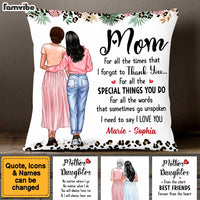 Personalized Gift For Mom No Matter Where Pillow 23443 thumb 1